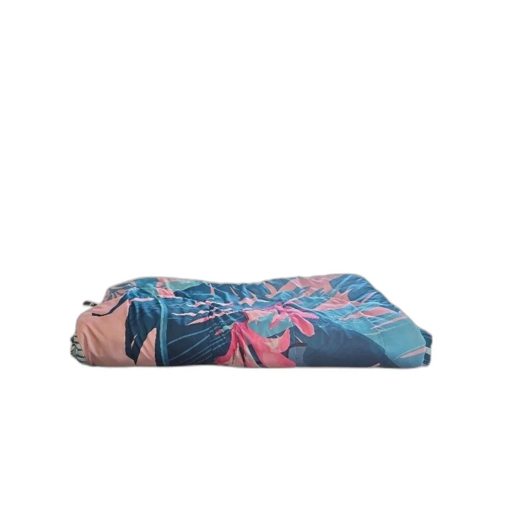 Disney Stitch Twin XL Reversible Comforter Tropical Hawaiian Blue Pink Bedding
